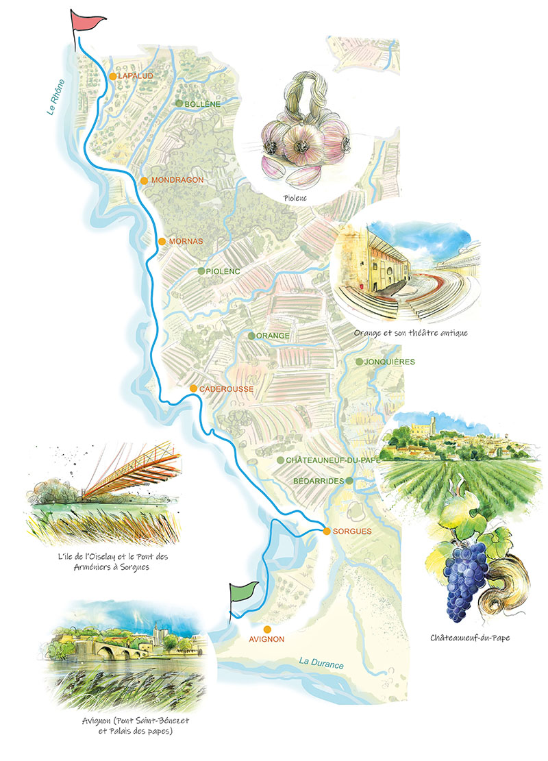 carte de la ViaRhôna
