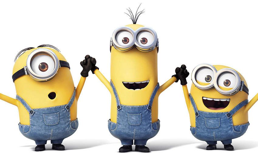 Trois minions - Agrandir l'image (fenêtre modale)