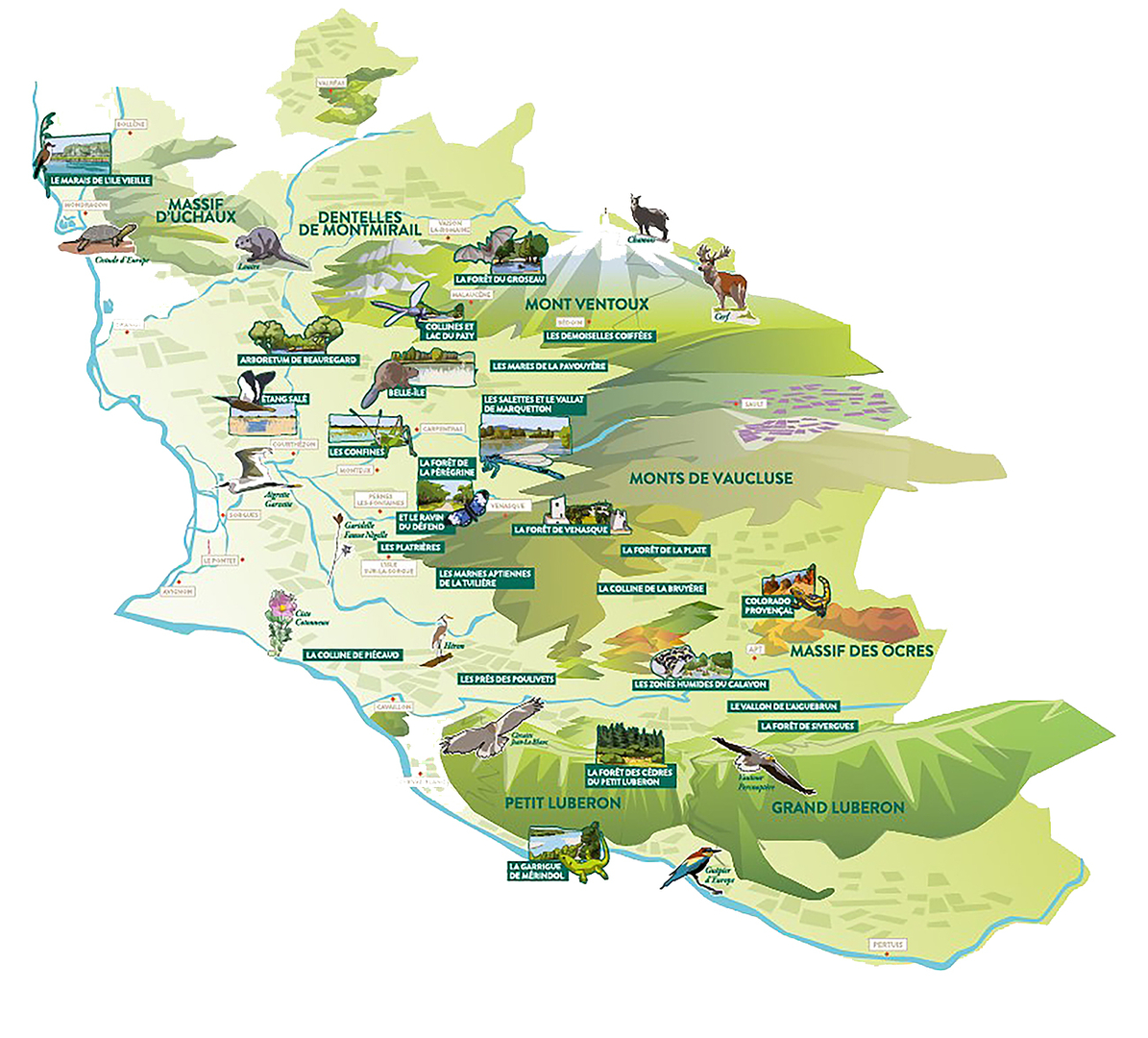 Carte des espaces naturels sensibles en Vaucluse Département de Vaucluse — free download