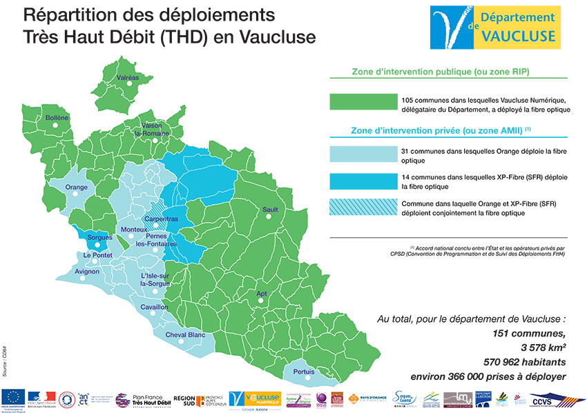Carte du THD en Vaucluse - Agrandir l'image (fenêtre modale)