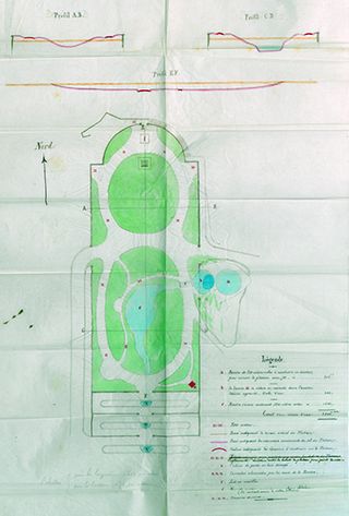 Plan du jardin des Doms (conservé par Avignon Bibliothèques). - Agrandir l'image, .JPG 198 Ko (fenêtre modale)